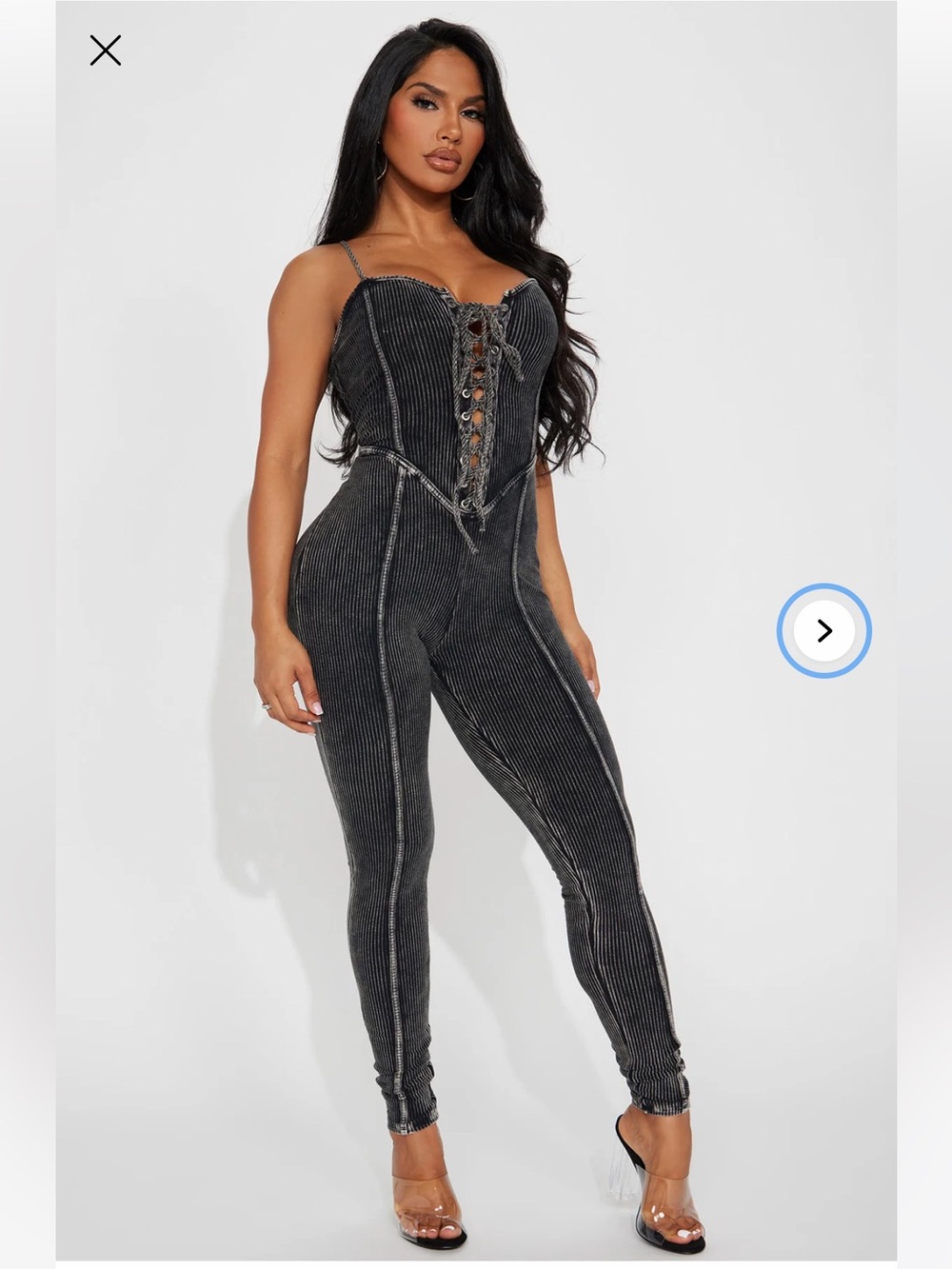 Jenelle Mineral Wash Jumpsuit - Black